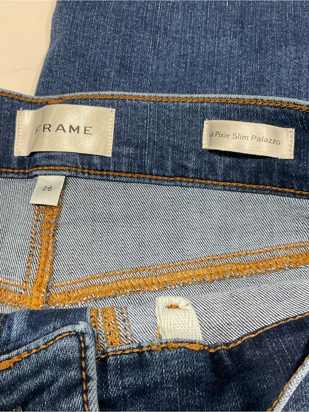 FRAME Le Pixie Slim Palazzo Jeans NWT 26 Wide Leg High Rise Denim - Picture 3 of 5